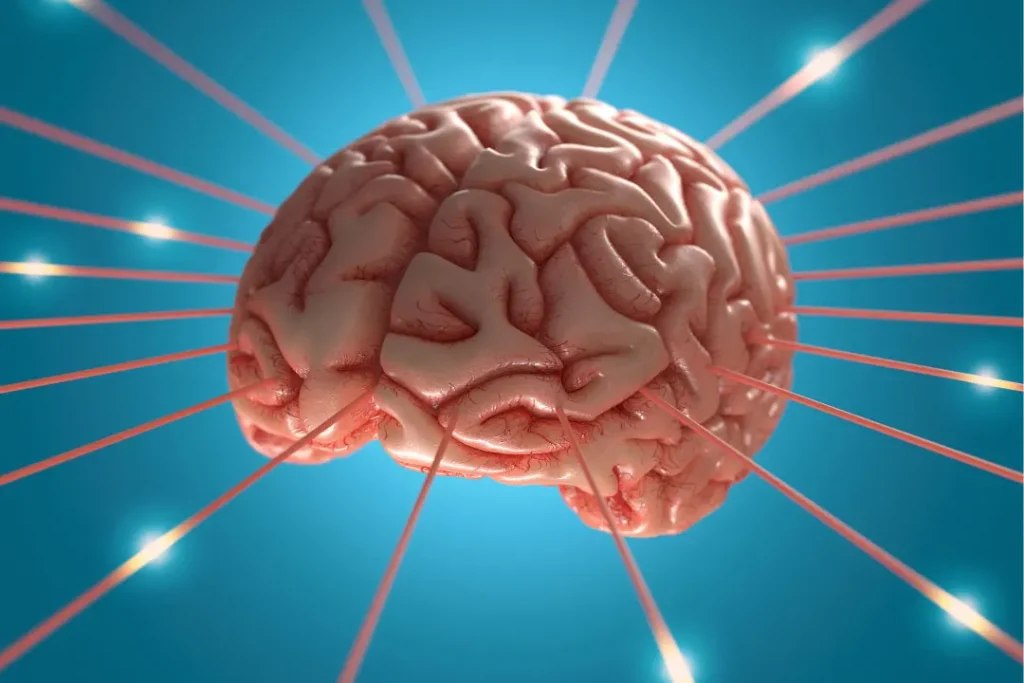 Brain digital artwork huperzine A enhances the brain's energy