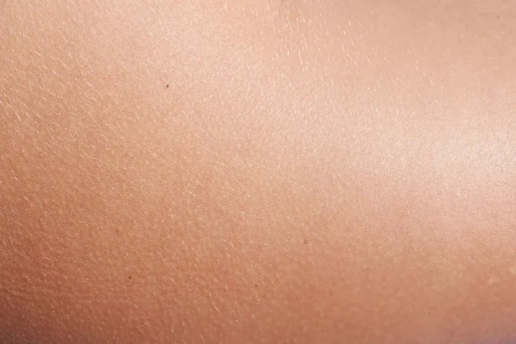close up of skin