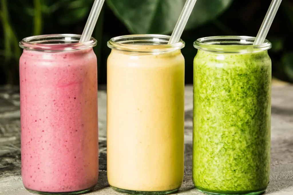 Smoothies in different flavor.