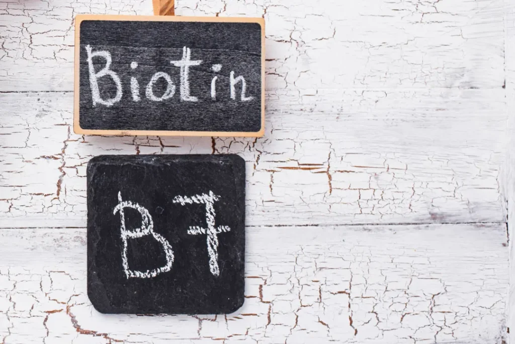 Biotin is good for hair health.