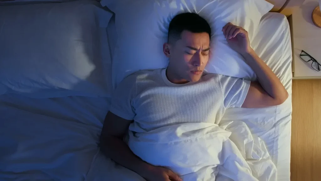 Man having healthy sleep.